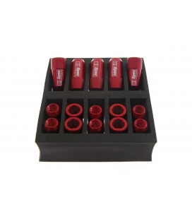 Racing lug nuts D1Spec HEX Alu 1.25 red