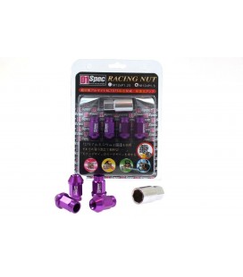 Racing Lug Nuts D1SPEC Replica 40mm M12x1.5 Purple