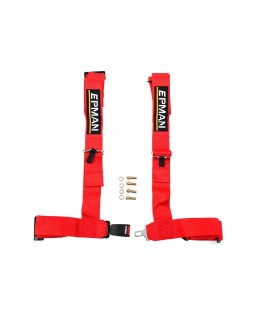 Racing seat belts 4p 3" EPMAN Red