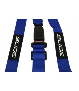 Racing seat belts SLIDE 3p 2" Blue