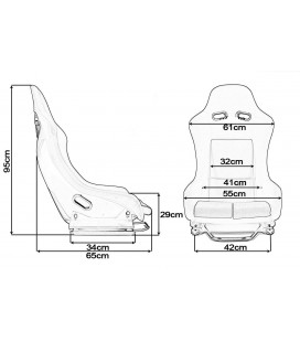 Racing Seat GTR Large Black