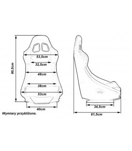 Racing seat SIGMA PVC BLACK