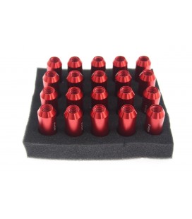 Racing wheel lug nuts JBR 60mm M12 x1.5 RED