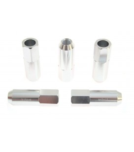 Racing wheel lug nuts JBR 60mm M12 x1.5 SILVER