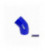 Reduction silicone elbow TurboWorks Blue 45st 89-102mm