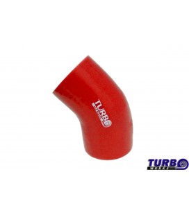 Reduction silicone elbow TurboWorks Red 45deg 63-76mm