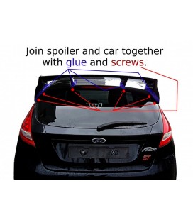 Roof Spoiler Ford Fiesta MK7 Facelift Model (focus RS Look)