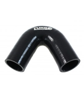 Silicone elbow 135st TurboWorks Black 12mm