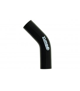 Silicone elbow 45st TurboWorks Black 45mm