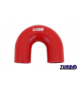 Silicone elbow TurboWorks Red 180deg 67mm