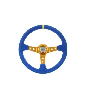 Steering wheel Pro 350mm offset:80mm Suede Blue