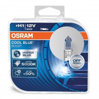 Hologeninės lemputė OsramH1 12V 80W P14,5s Cool Blue Boost 5500K / 2 pcs