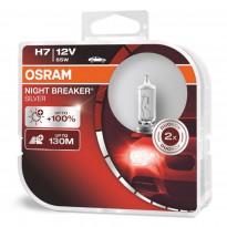 Hologeninės lemputės Osram H7 12V NIGHT BREAKER SILVER +100% /2 pcs