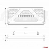 Rear combination LED lamp AMiO RCL-02-R dynamic, right
