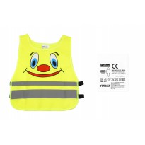 Safety vest for kids yellow SVK-04 with certyficate