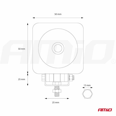 Darbinė lempa AWL18 1LED HP SPOT 9-36V