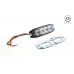 Slim Amber Grill Mount Flash Light 4x3W LED R65 R10 12/24V IP67