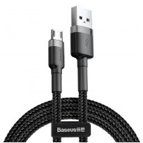 USB to micro USB cable Baseus Cafule 1.5A 2m black&gray