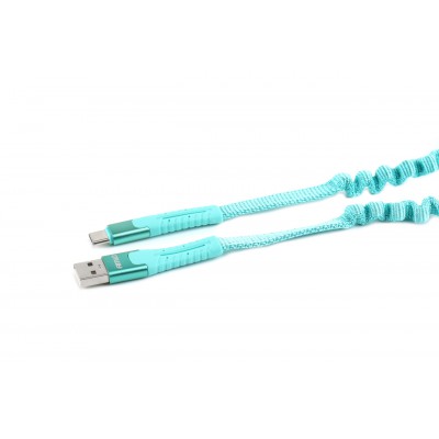 USB to USB-C spring cable 1.2m AMiO UC-14